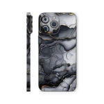 Grey Black Abstract Marble Mobile Skin