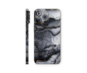Grey Black Abstract Marble Mobile Skin