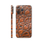 Brown Crocodile Leather Pattern Mobile Skin