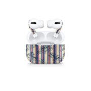Retro Stripe Travel-Themed Earphones Case Skin