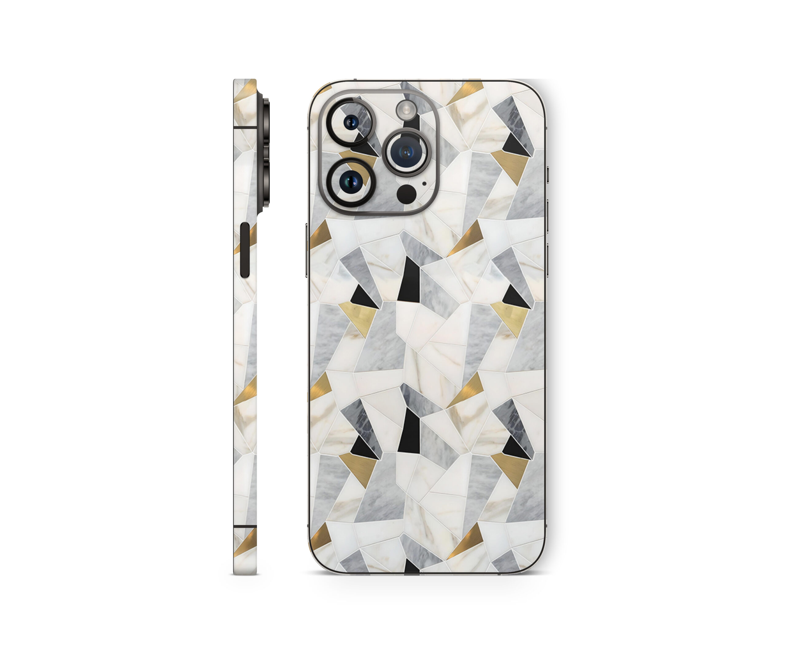 278 Luxury Marble Geometric Glossy Mobile Skin - Image 1