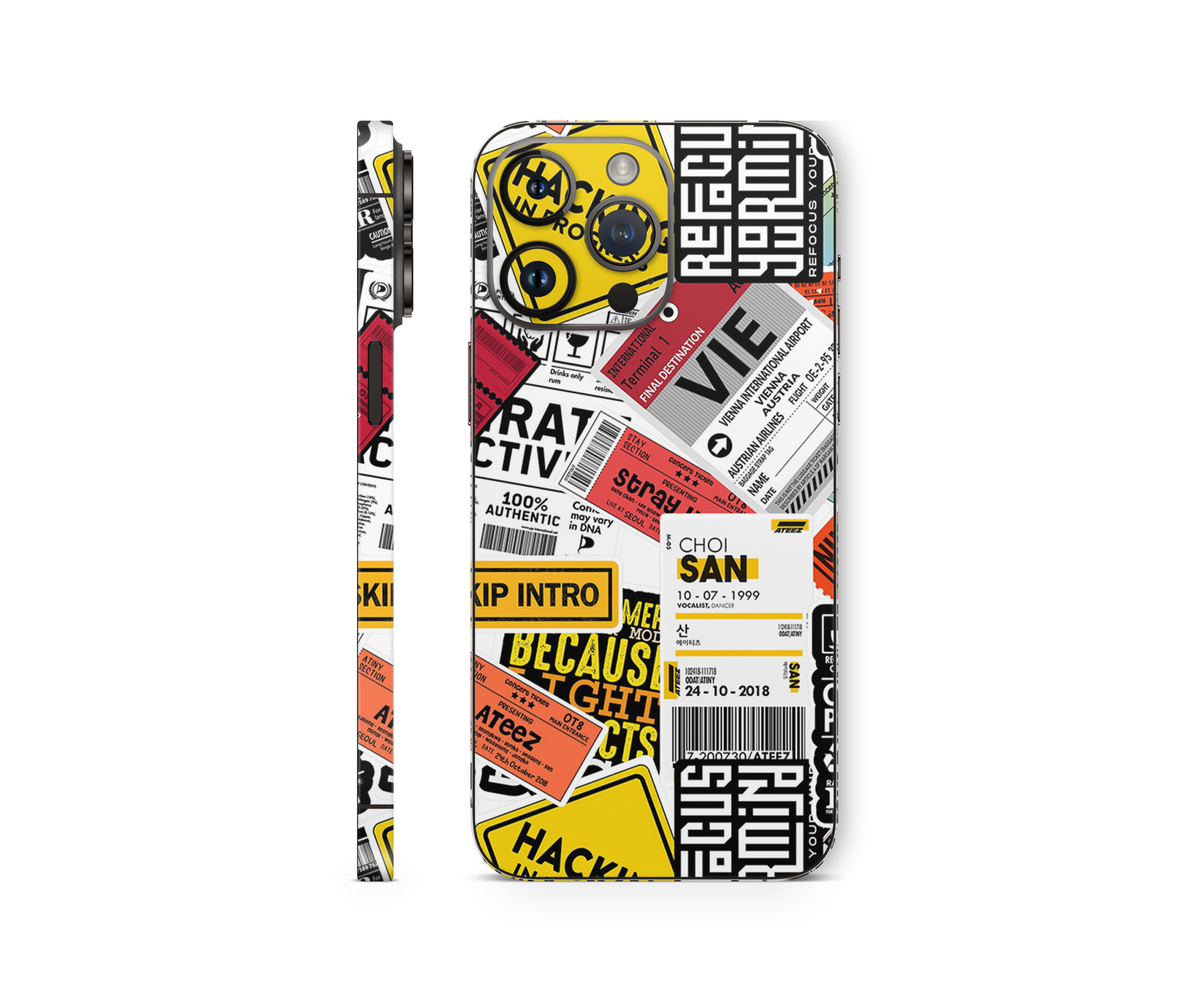 317 Urban Sticker Collage Mobile Skin - Image 1