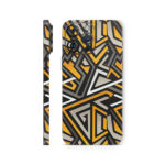 Urban Geometric Yellow Pattern Matte Mobile Skin