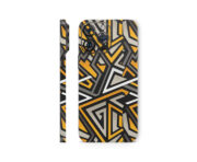 Urban Geometric Yellow Pattern Matte Mobile Skin