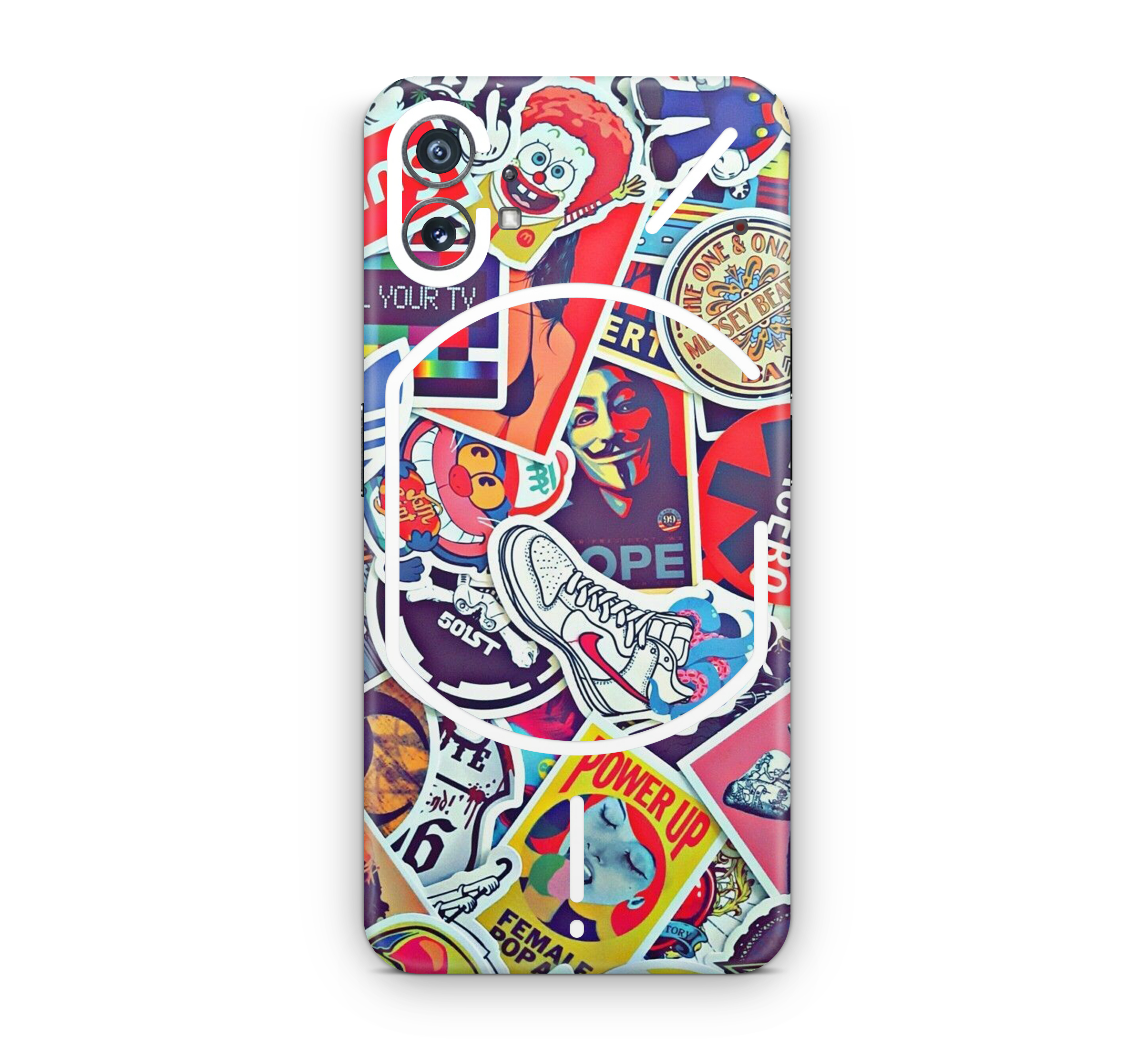 Doodle Street Doodle 3D Texture Mobile Skin - Image 1