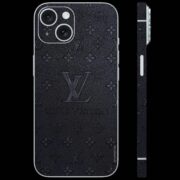Luxury Monogram Black Leather 3M Mobile Skin