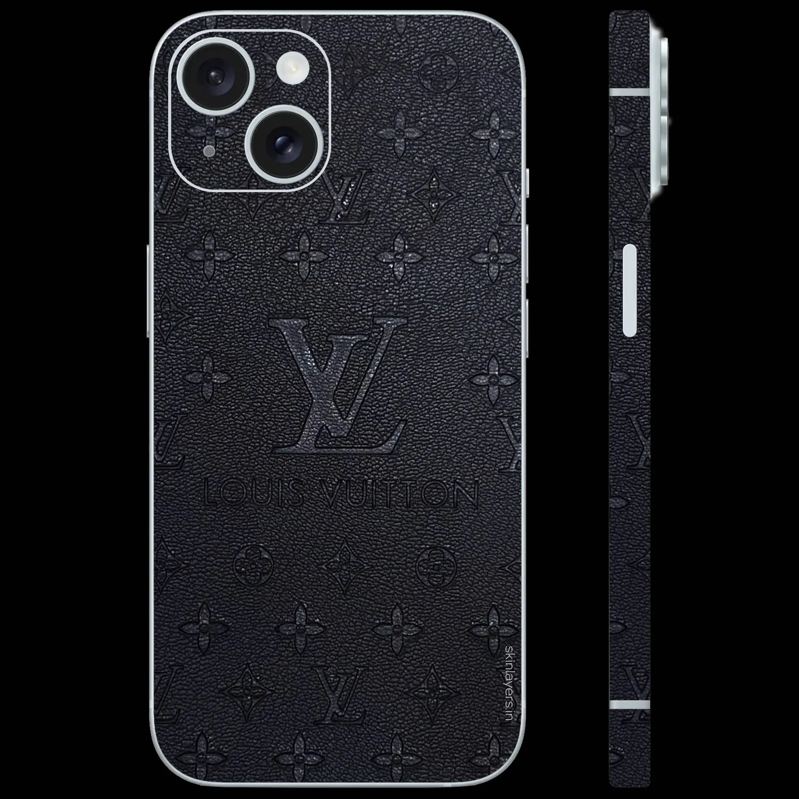 Louis-Vuitton-3m-Mobile-Skin-Black-Edition Luxury Monogram Black Leather 3M Mobile Skin - Image 1