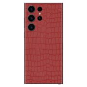 Crimson Red Crocodile Texture 3M Leather Mobile Skin